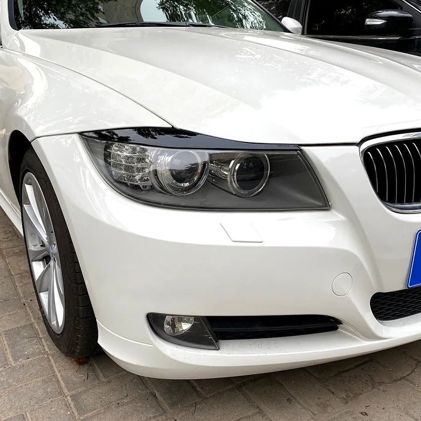 BMW 3 Series E90 E91 Headlight Eyelids – Glossy Black