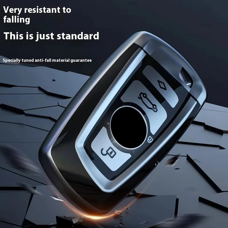 BMW F30 F10 Remote Key Case Cover – Flexible Titanium Grey Tpu