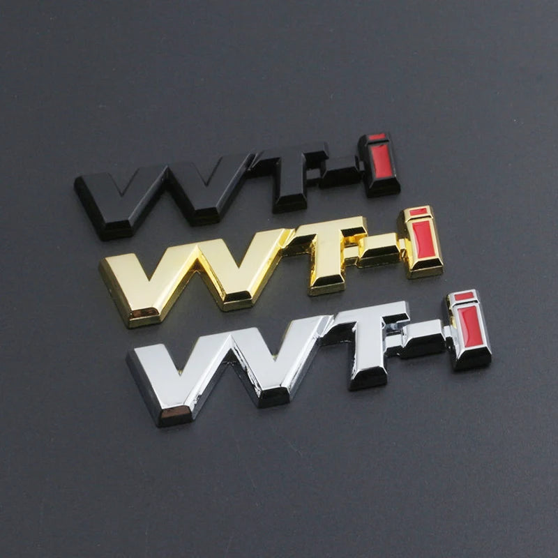 Toyota 3D Metal Black VVTi Emblem for Multiple Toyota Models