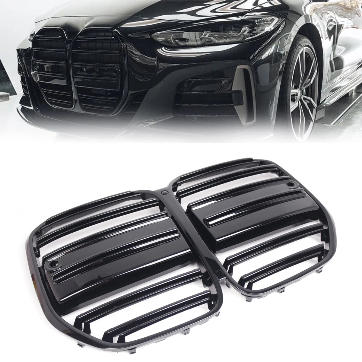 Gloss Black Front Bumper Centre Grille – BMW 4 Series G22 G23 2-Door 2021–2023