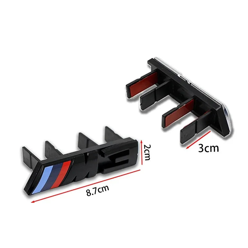 BMW E36 E46 E90 F10 Front Grille Emblem Sticker – 3D ABS Glossy M Badge