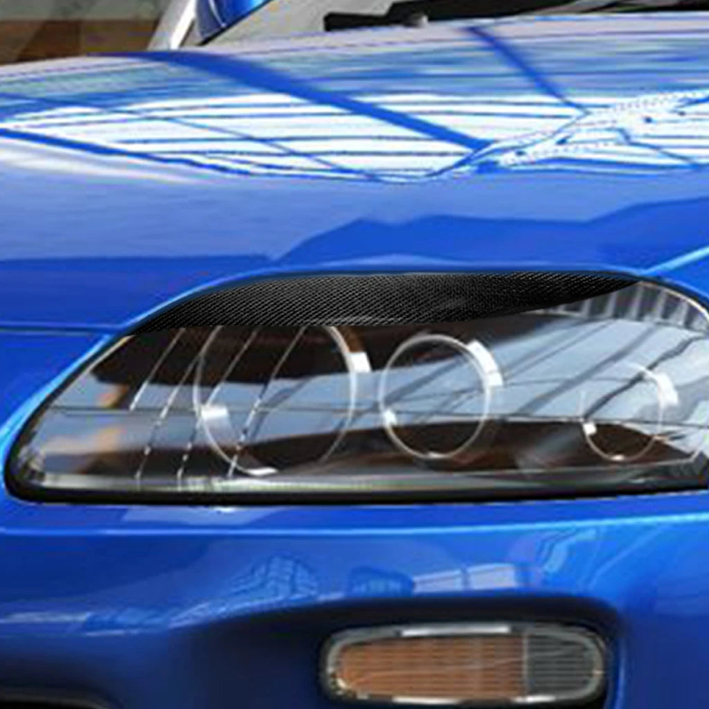 Toyota Supra Real Dry Carbon Front Headlight Eyelids JZA80