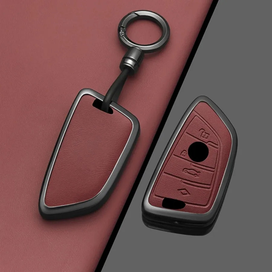Zinc Alloy Key Case With Leather – Scratch Resistant And Signal Safe