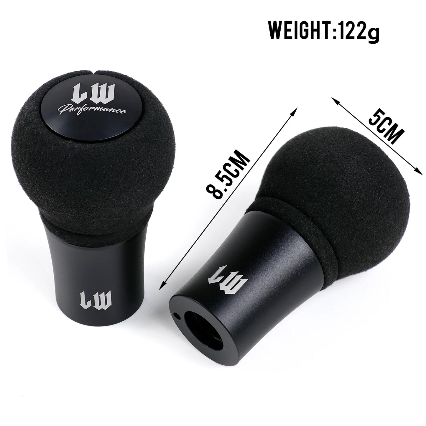 LW Black Edition Gear Shift Knob Suede Leather for Manual Transmission