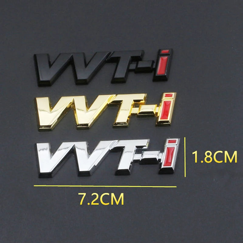 Toyota 3D Metal Black VVTi Emblem for Multiple Toyota Models