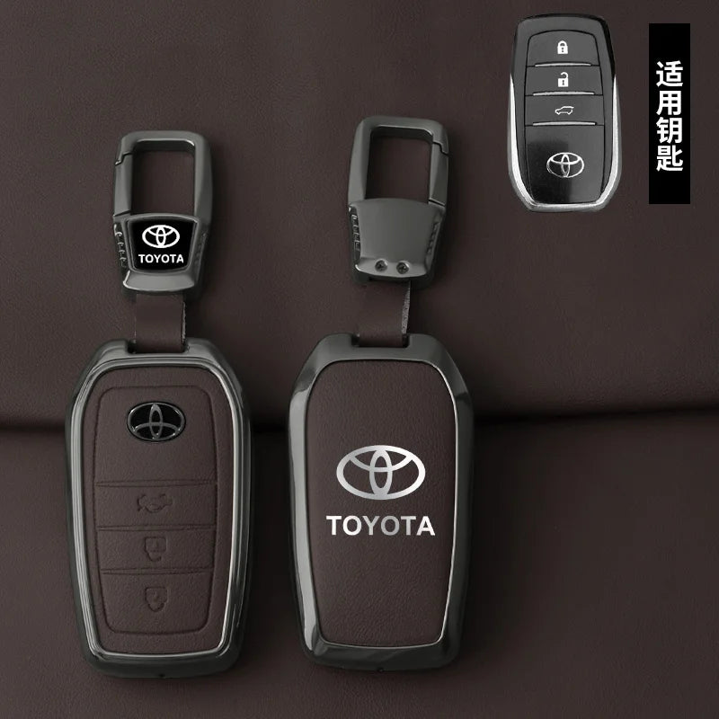 Toyota Zinc Alloy Leather Key For CHR Hilux Fortuner