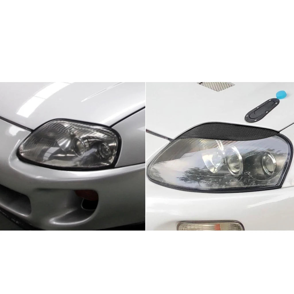 Toyota Supra Real Dry Carbon Front Headlight Eyelids JZA80