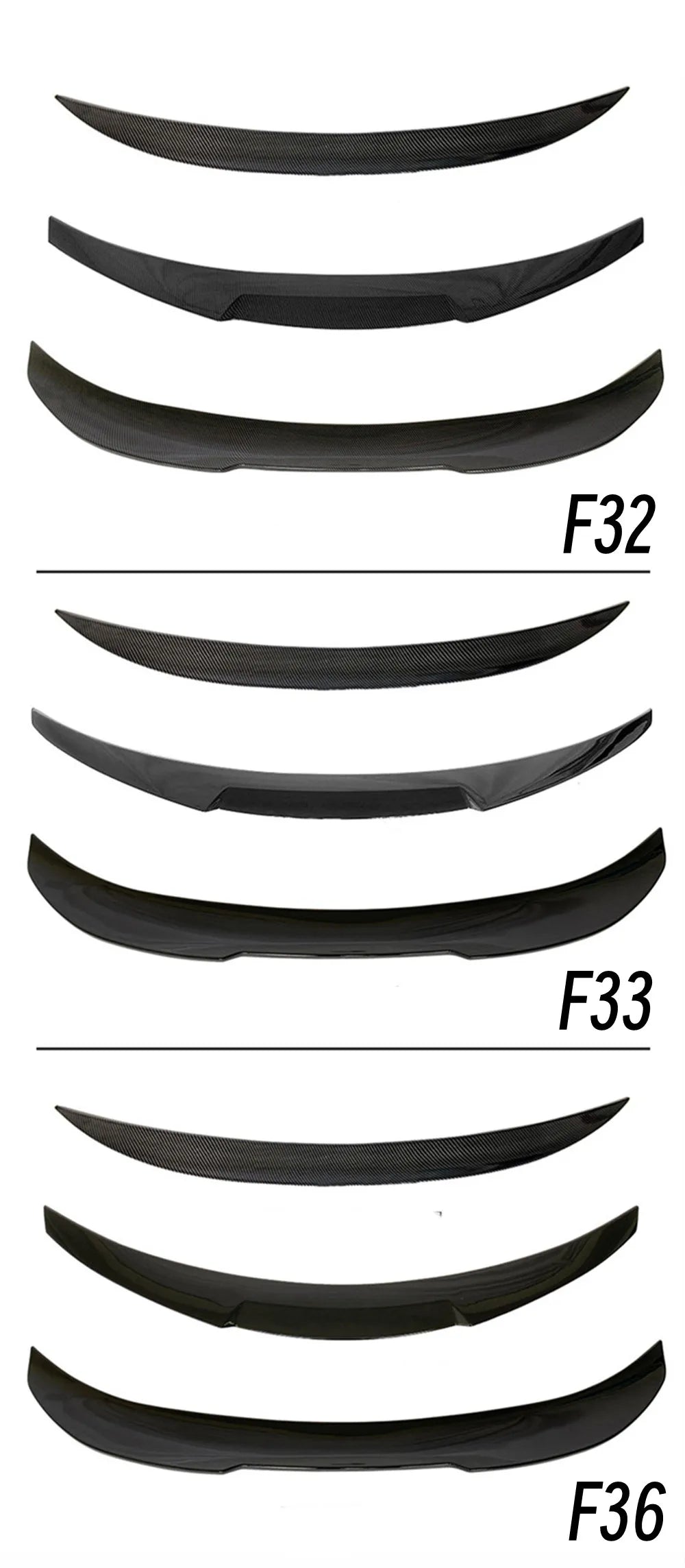 BMW 4 Series F32 F33 F36 Rear Boot Spoiler - Sturdy Plastic Trim