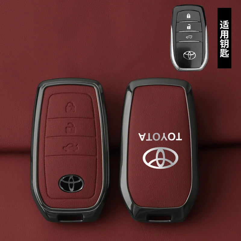Toyota Zinc Alloy Leather Key For CHR Hilux Fortuner