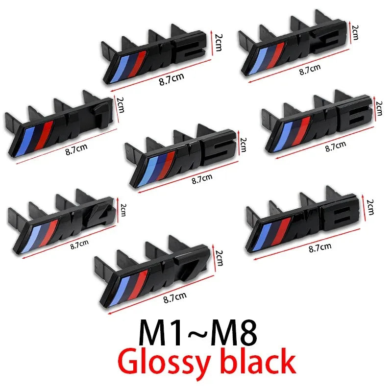 BMW E36 E46 E90 F10 Front Grille Emblem Sticker – 3D ABS Glossy M Badge