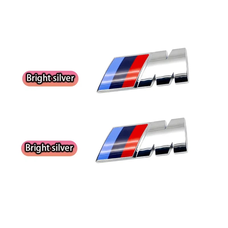 BMW M Logo Fender & Trunk Badge Emblem – 2 Piece Set | Multiple Sizes