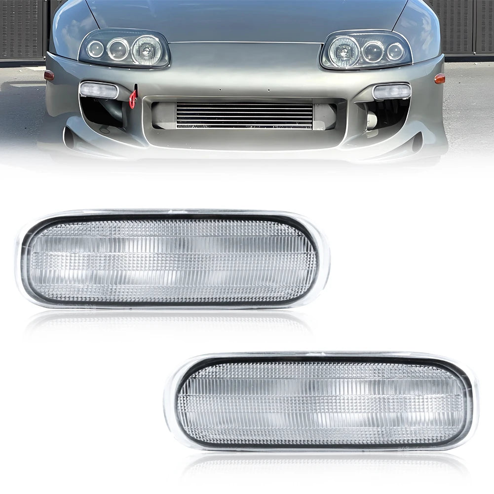 Toyota 2Pcs Front Bumper Daytime Running Light Turn Signal Light For JZA80