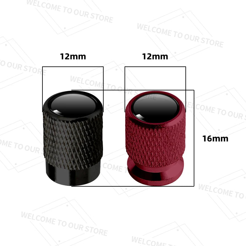 4 Piece Aluminium Valve Caps – Tricolour Sport Logo