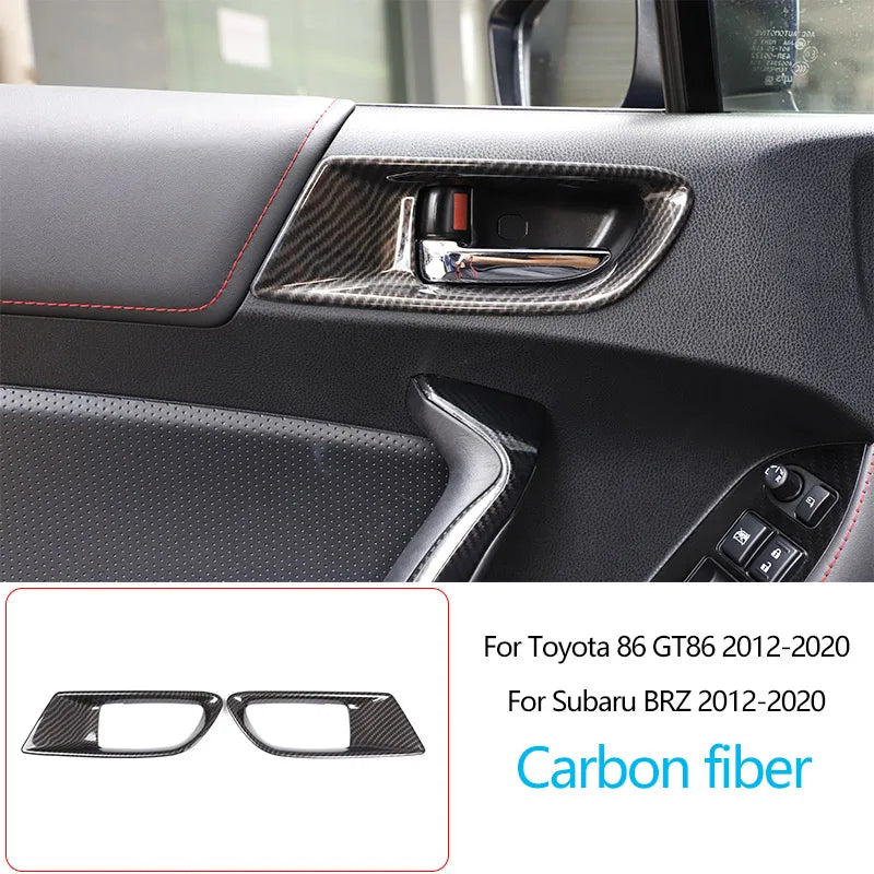 Owntycar ABS Carbon Fiber Shift Armrest Panel for Subaru BRZ and Toyota 86