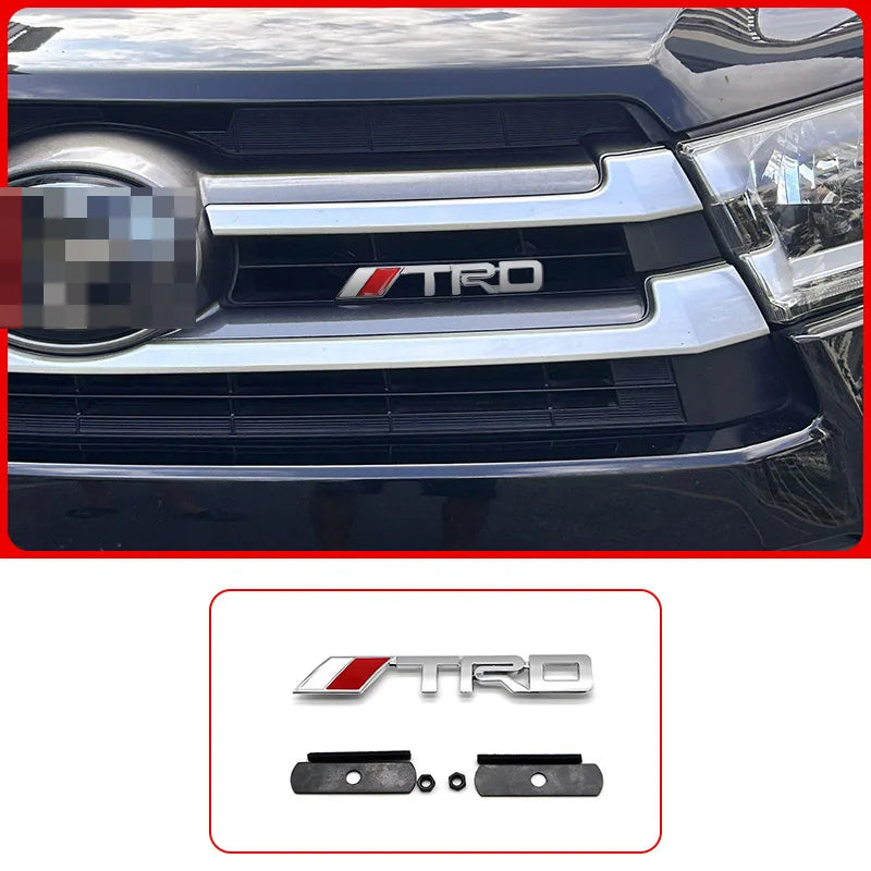 Toyota TRD Emblem Front Grille and 3D Metal Rear Badge for Highlander 2015-2021