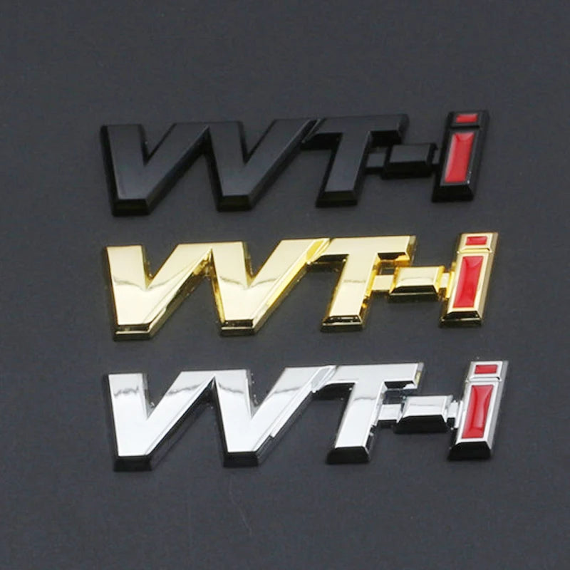 Toyota 3D Metal Black VVTi Emblem for Multiple Toyota Models
