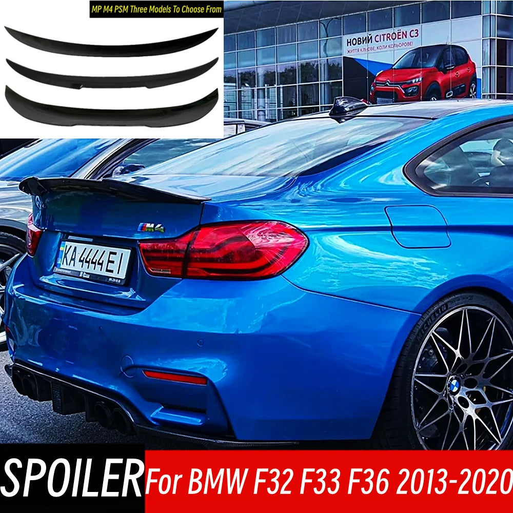 BMW 4 Series F32 F33 F36 Rear Boot Spoiler - Sturdy Plastic Trim