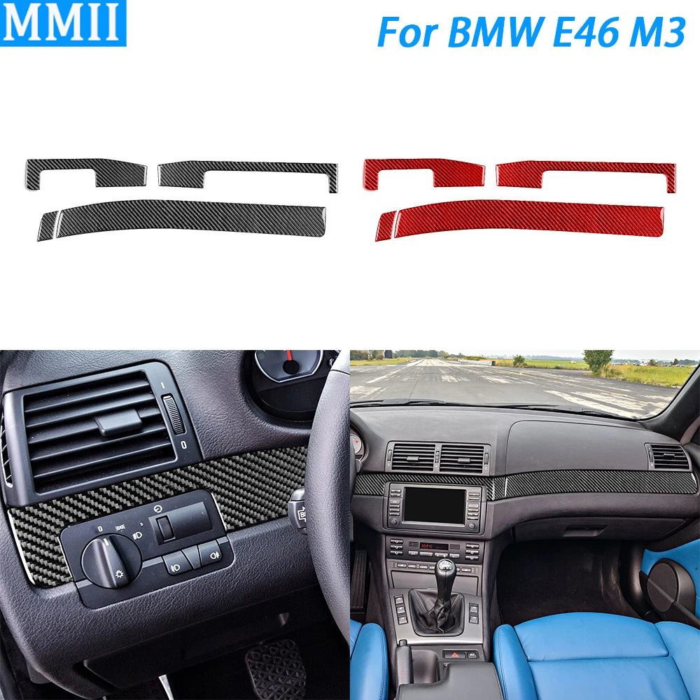 BMW Real Carbon Fiber Dashboard Trim Panel For E46 M3 1998-2006