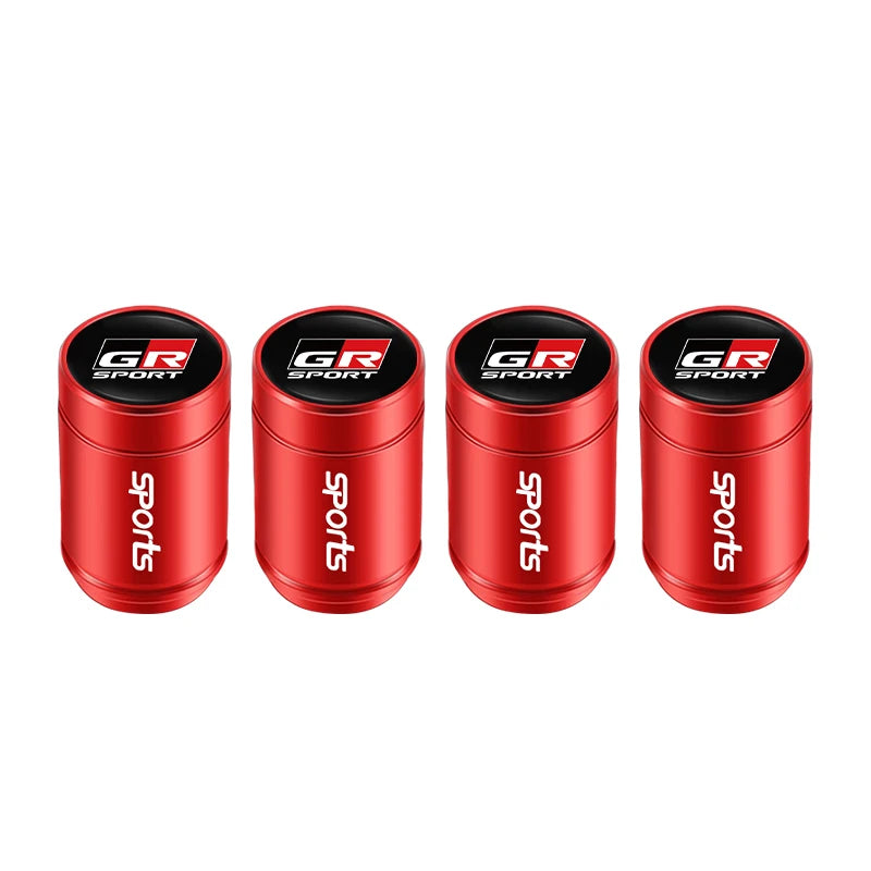 Toyota Tire Valve Caps and Key Chain for GR Corolla, Yaris, Aygo, Prius