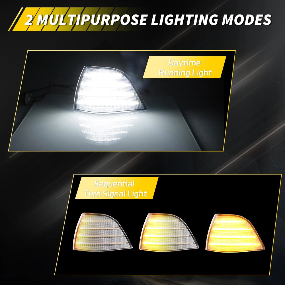 Sequential LED Front Corner Turn Signal Lights – BMW E36 Coupe & Convertible 1992–1999