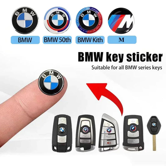 BMW Key Fob Emblem Sticker | 11mm & 14mm | M, Blue White, Kith & Anniversary | 2–20 Pack