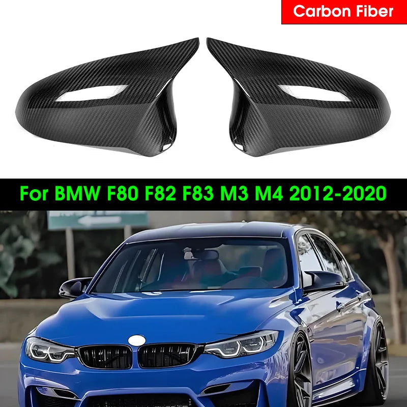 Real Dry Carbon Fibre OEM Wing Mirror Cover Caps – BMW M2C F87 | M3 F80 | M4 F82 F83 | LHD & RHD