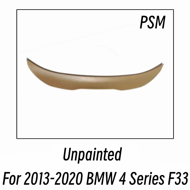BMW 4 Series F32 F33 F36 Rear Boot Spoiler - Sturdy Plastic Trim
