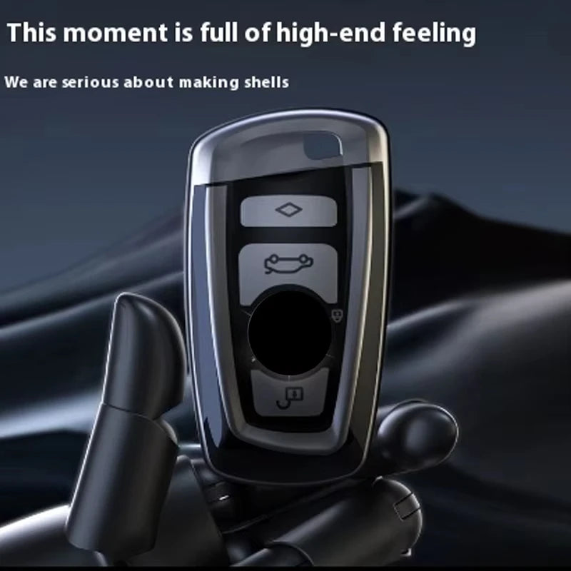 BMW F30 F10 Remote Key Case Cover – Flexible Titanium Grey Tpu