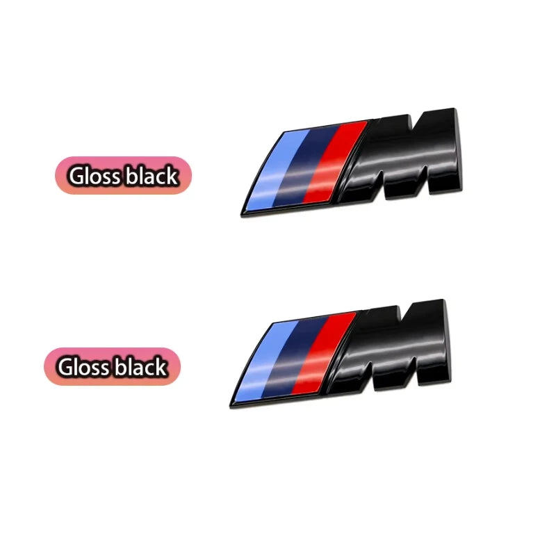 BMW M Logo Fender & Trunk Badge Emblem – 2 Piece Set | Multiple Sizes