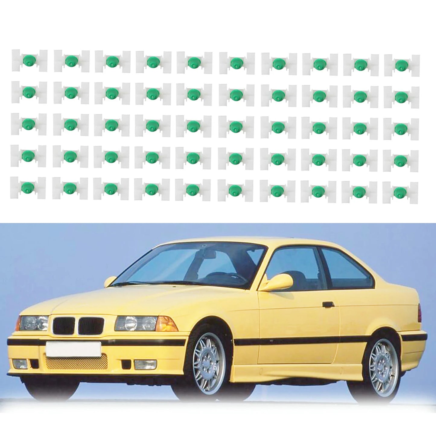 BMW 3 Series E36 E46 Door Fender Moulding Clip – 50 Pcs White