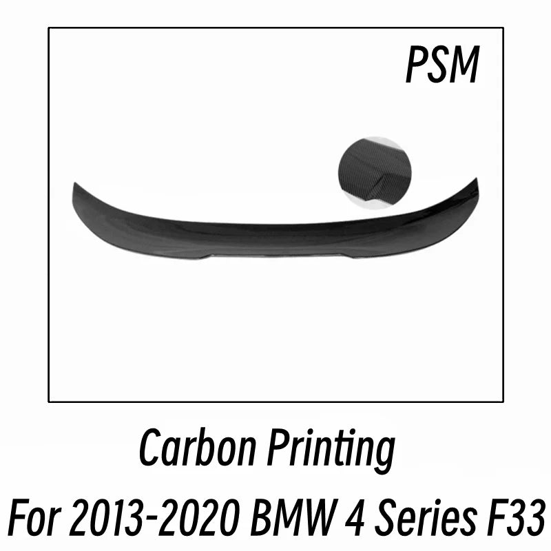 BMW 4 Series F32 F33 F36 Rear Boot Spoiler - Sturdy Plastic Trim