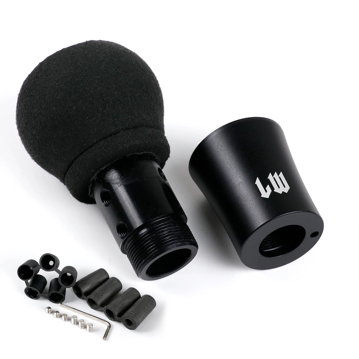 LW Black Edition Gear Shift Knob Suede Leather for Manual Transmission
