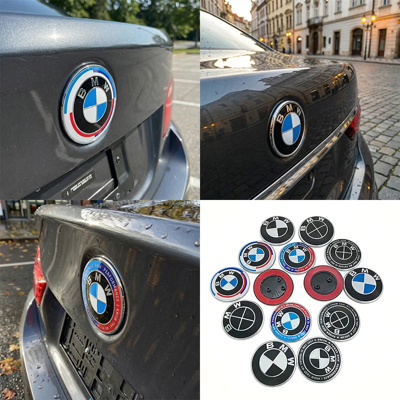 BMW Bonnet Emblem – 82mm Diameter With 2-Or-3-Hole Fixing