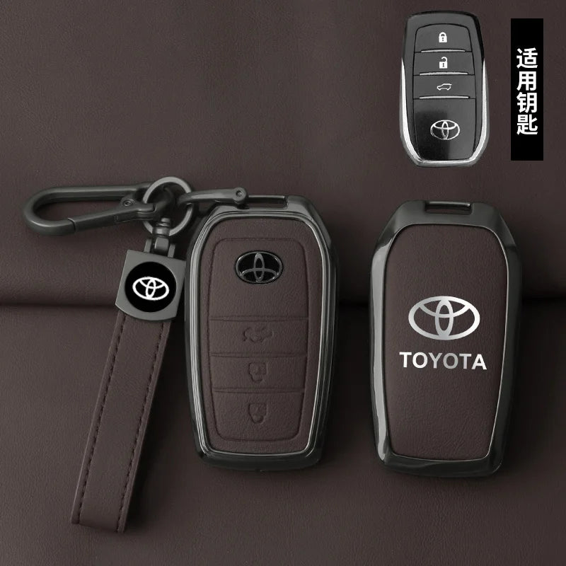 Toyota Zinc Alloy Leather Key For CHR Hilux Fortuner