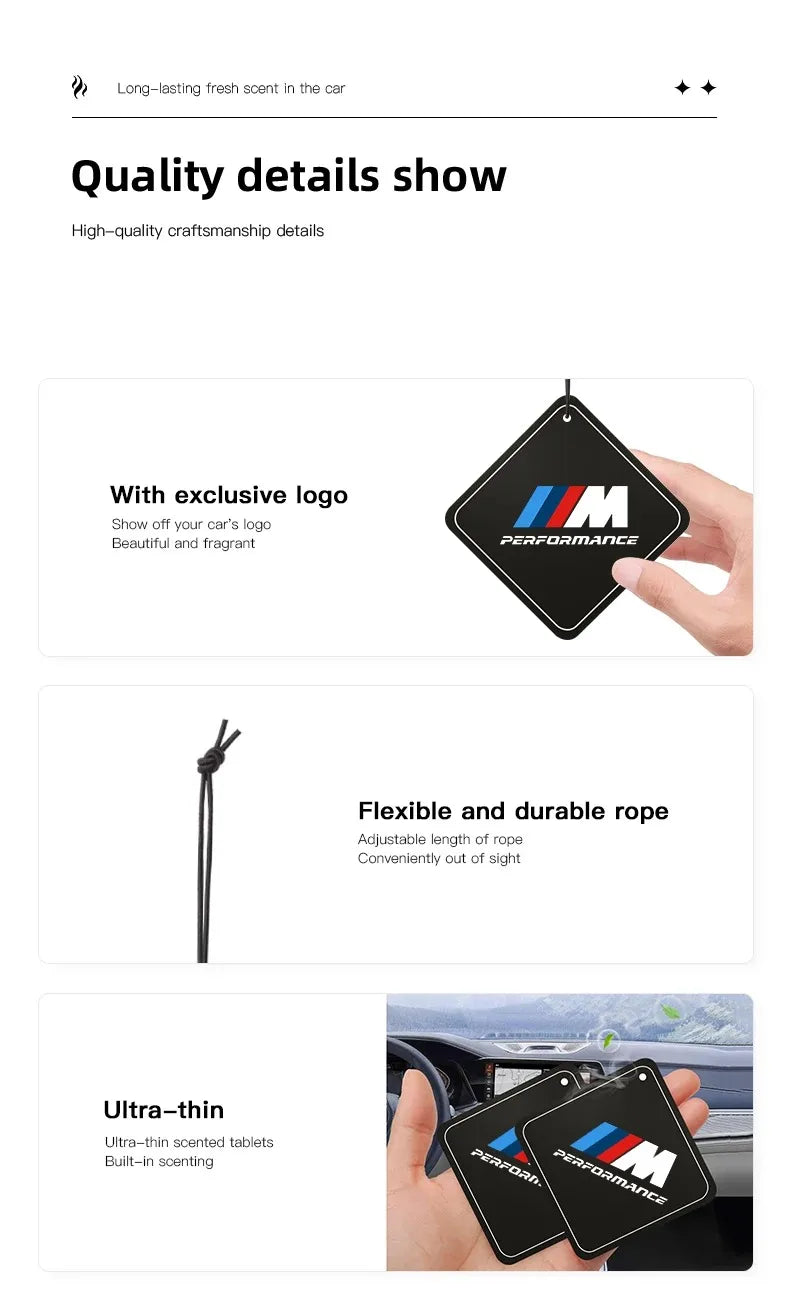 Automotive Cologne Scent Air Freshener Pendant – Durable Plastic Design