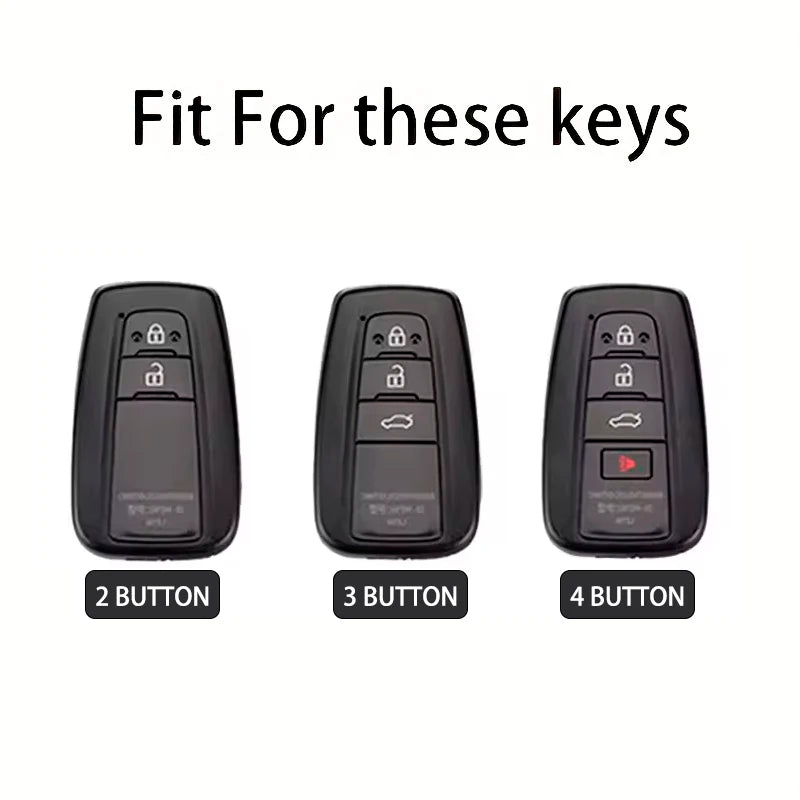 Toyota TPU Key Fob Cover | 2, 3 & 4 Button | Camry RAV4 Highlander Corolla Prius C-HR Avalon GT86